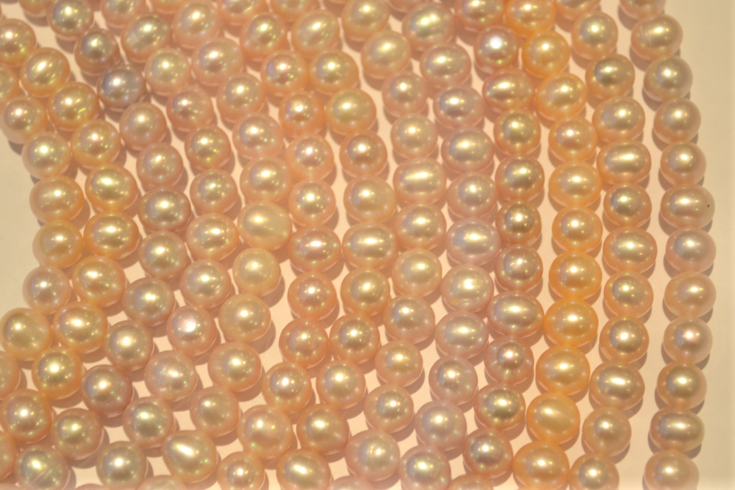 10-11mm pink round freshwater pearl strand
